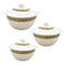 Ceramic Soup Tureen Casserole Dish Bowl Set of 3 Pcs