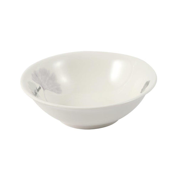 White Ceramic Floral Print Tableware Round Serving Dish Bowl 6''