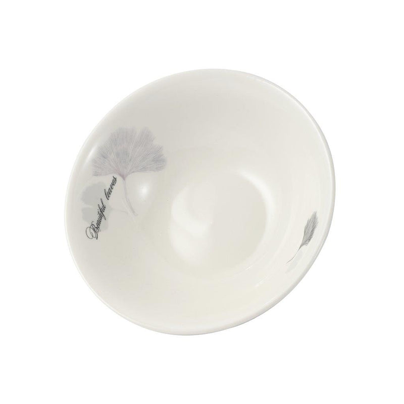 White Ceramic Floral Print Tableware Round Serving Dish Bowl 6''