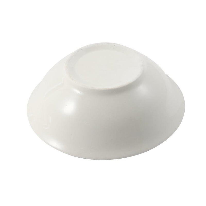 White Ceramic Floral Print Tableware Round Serving Dish Bowl 6''