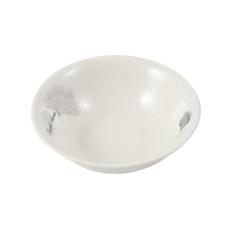 White Ceramic Floral Print Tableware Round Serving Dish Bowl 6''