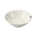 White Ceramic Floral Print Tableware Round Serving Dish Bowl 9''