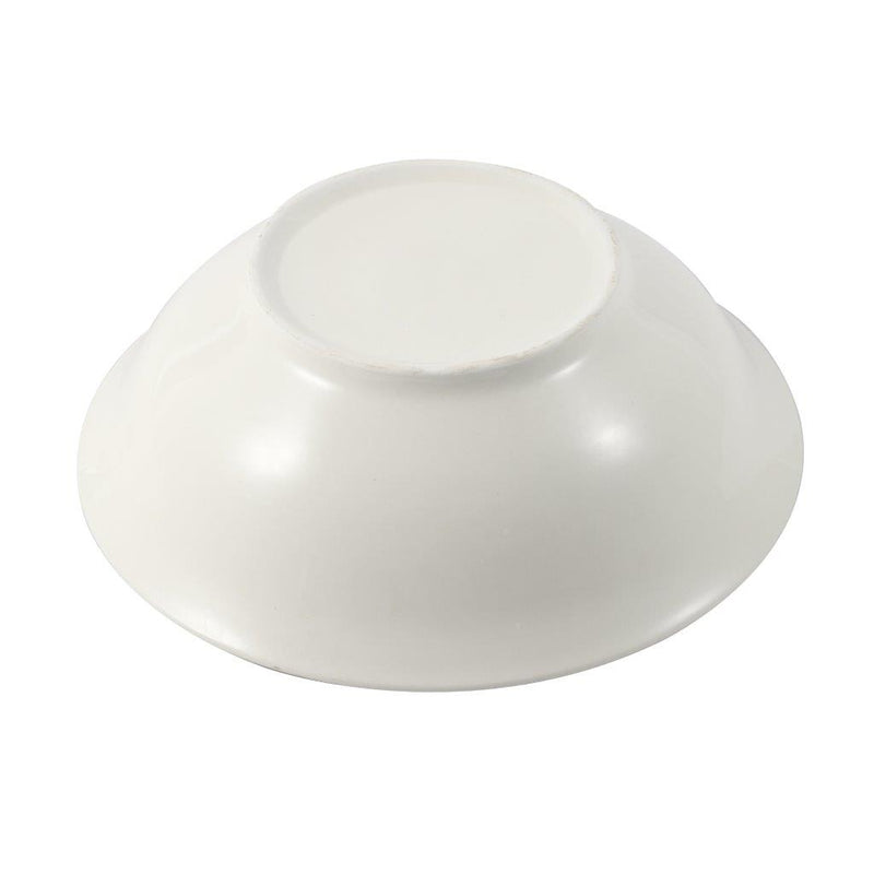 White Ceramic Floral Print Tableware Round Serving Dish Bowl 9''