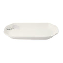 White Ceramic Floral Print Tableware Oval Serving Dish Plate 30 cm