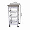 Kitchen Trolley on Wheels with 3 Shelf Baskets And 1 Drawer Cabinet 41.5*33.5*75.5 cm