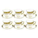 Ceramic Tea Cup and Saucer Set Abstract Print ** 150cc/14 cm