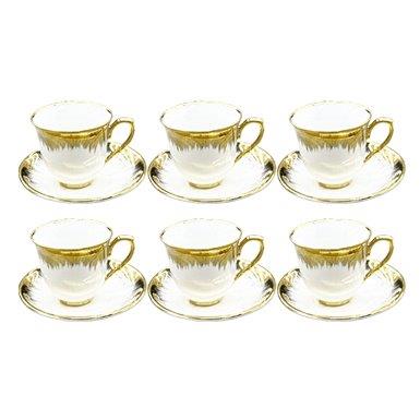 Ceramic Tea Cup and Saucer Set Abstract Print ** 150cc/14 cm
