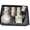 Ceramic Tea Cups and Saucer Set of 17 Pcs Floral Pattern 17pcsï¼ˆ7.5*7.5/13.5 cmï¼‰