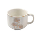 Ceramic Coffee Cup and Saucer Set of 6 Pcs Abstract Print 6.5*4.5/11 cm