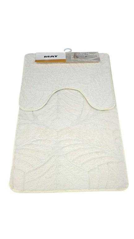 Abstract Bath Mat Set 2 Piece Bathroom Rugs