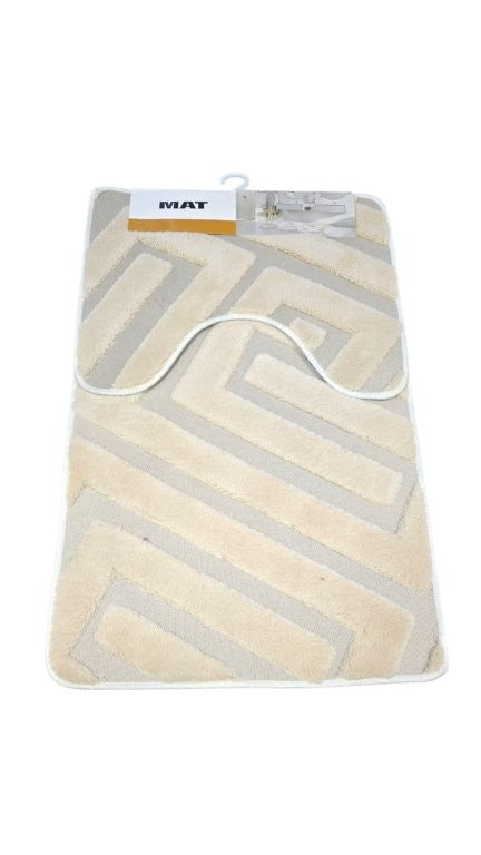 Bath Mat Abstract Design Set of 2 Pcs 50*80cm/40*50 cm