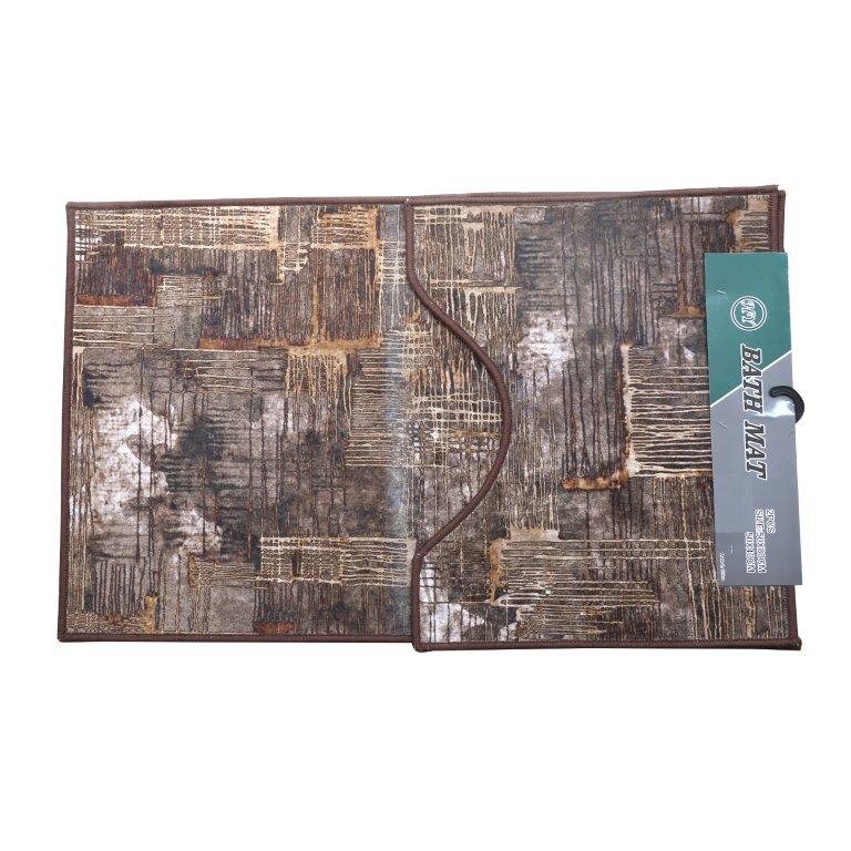 Abstract Design Non Slip Bath Mat Set of 2 Pcs 50*80 cm/50*40 cm