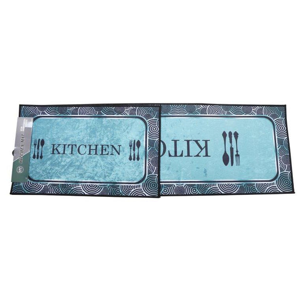 Abstract Design Non Slip Bath Mat Set of 2 Pcs 50*150/50*80 cm
