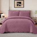 Plain Color Comforter Bedspread Bedding Set Bed Cover with Pillowcase Set