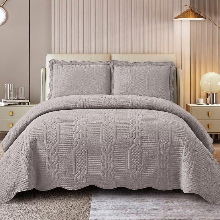 Plain Color Comforter Bedspread Bedding Set Bed Cover with Pillowcase Set