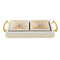 Deco Candy Box Nuts and Chocolates 2 Slot Serving Tray with Lid 34*7.5*8 cm