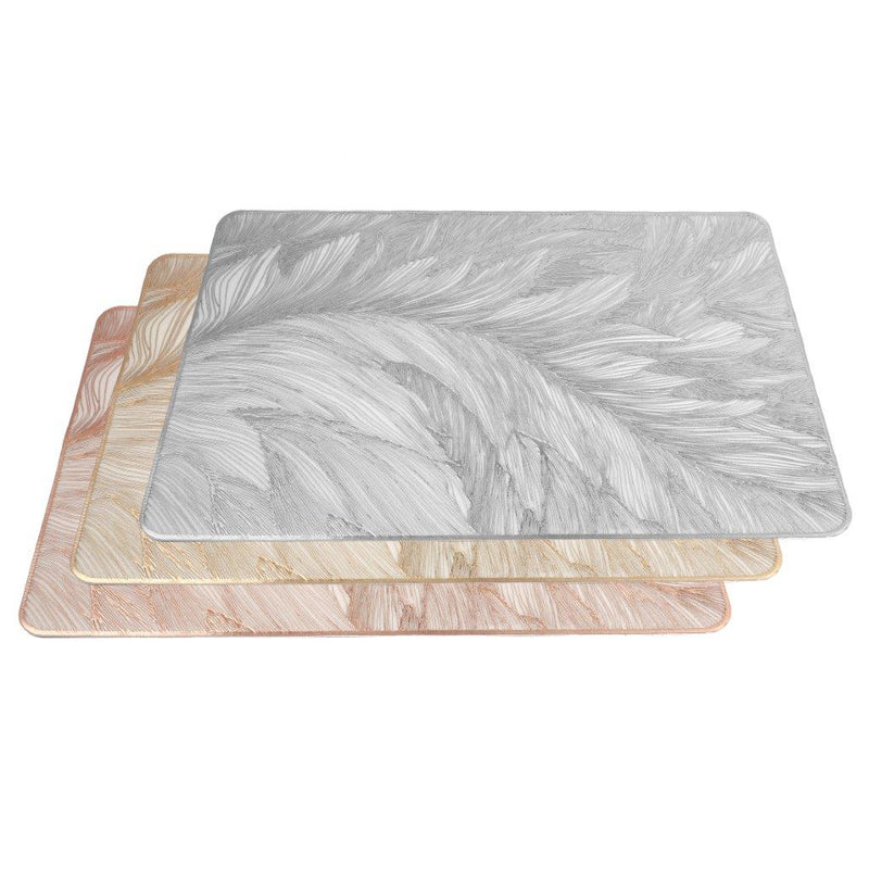Deco Rectangle Abstract Pattern Plastic Dining Table Placemat 30*45 cm