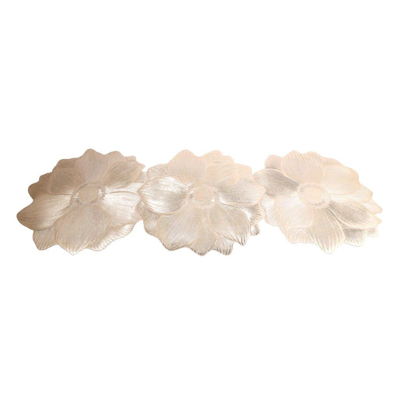 Deco Flower Abstract Pattern Plastic Dining Table Placemat 34*90 cm