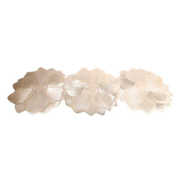 Deco Flower Abstract Pattern Plastic Dining Table Placemat 34*90 cm