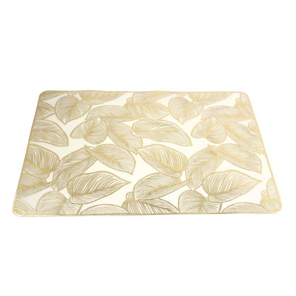 Deco Flower Abstract Pattern Plastic Dining Table Placemat 34*90 cm