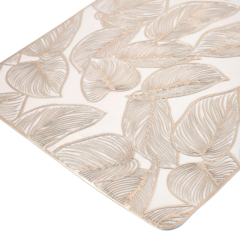 Deco Flower Abstract Pattern Plastic Dining Table Placemat 34*90 cm