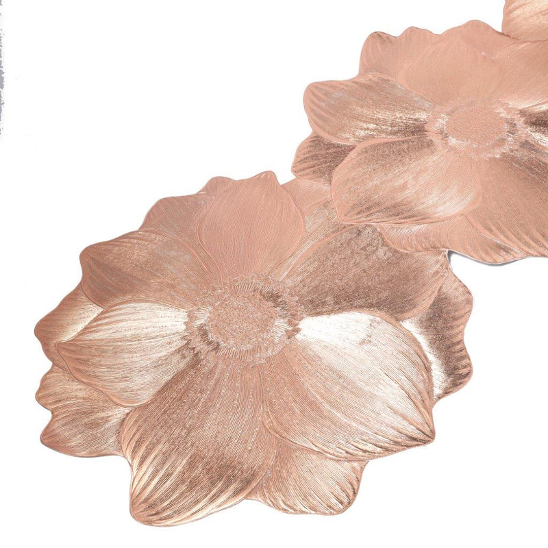 Deco Flower Abstract Pattern Plastic Dining Table Placemat 34*90 cm