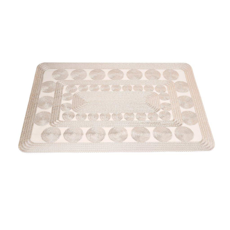 Deco Flower Abstract Pattern Plastic Dining Table Placemat 30*45 cm