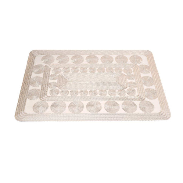 Deco Flower Abstract Pattern Plastic Dining Table Placemat 30*45 cm