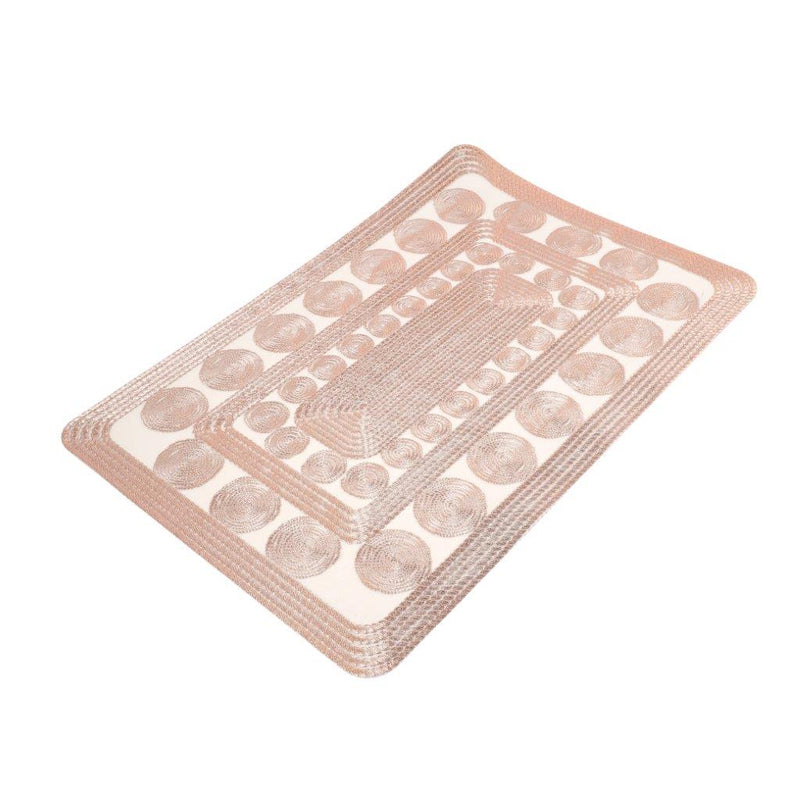 Deco Flower Abstract Pattern Plastic Dining Table Placemat 30*45 cm