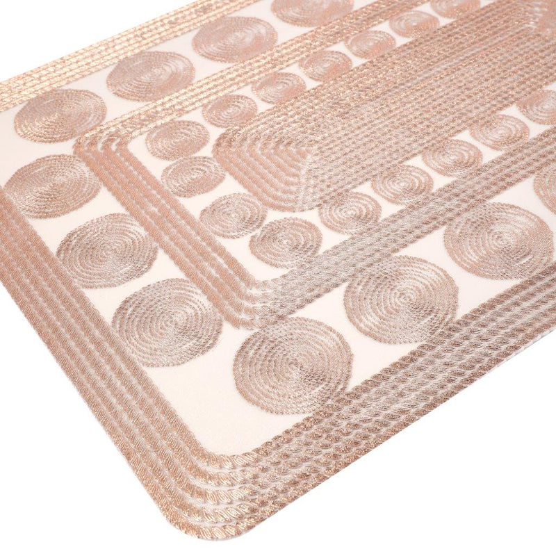 Deco Flower Abstract Pattern Plastic Dining Table Placemat 30*45 cm