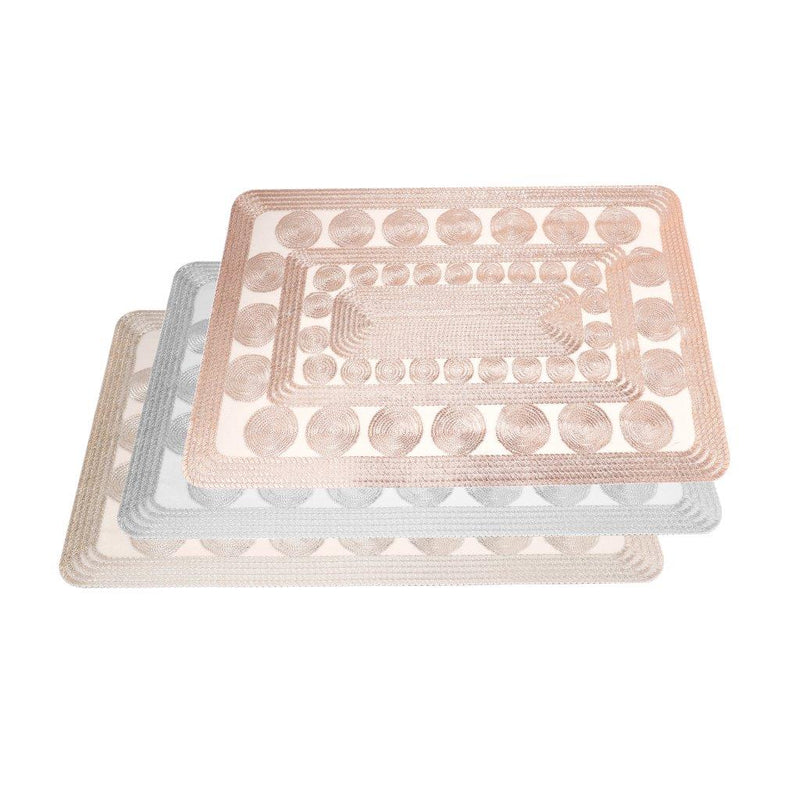 Deco Flower Abstract Pattern Plastic Dining Table Placemat 30*45 cm
