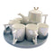 Ceramic Tea Cup with Kettle and Serving Tray Set of 8 Pcs ** 7.5*8/19*9.5/30.5*4.5 cm