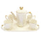 Ceramic Tea Cup with Kettle and Serving Tray Set of 8 Pcs ** 7.5*9/21*11/23.5*40.5 cm