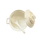White & Gold Ceramic Soup Tureen Casserole Dish Bowl Set of 6
