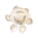 White & Gold Ceramic Soup Tureen Casserole Dish Bowl Set of 6