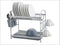 Aluminium Dish Rack Cutlery Holder 49.7*24*37.7 cm
