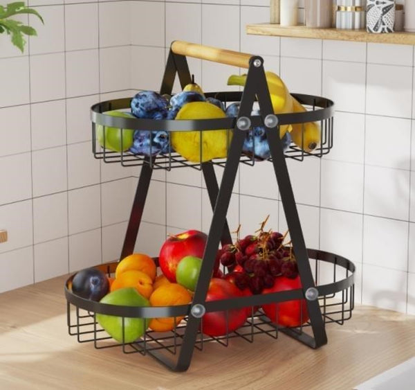 Aluminium Multi Layer Iron Fruit Basket 32*18*32 cm