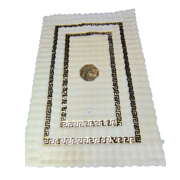 Greek Key Roman Design Fluffy Super Soft Indoor Area Rug Carpet 200*300 cm