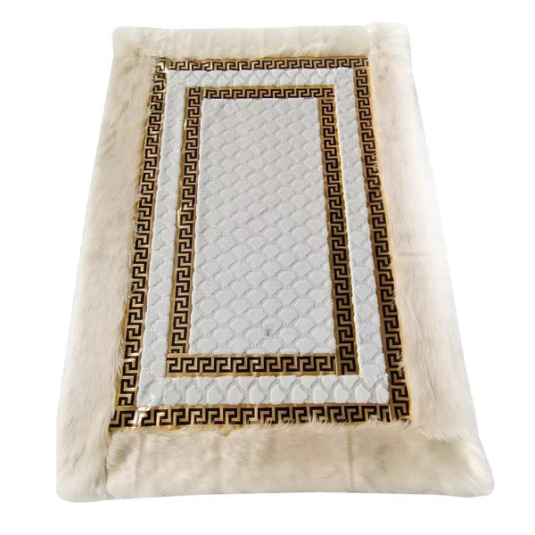 Greek Key Roman Design Fluffy Super Soft Indoor Area Rug Carpet 160*230 cm