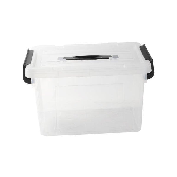 Plastic Storage Box with Locking Lid and Handle 12L