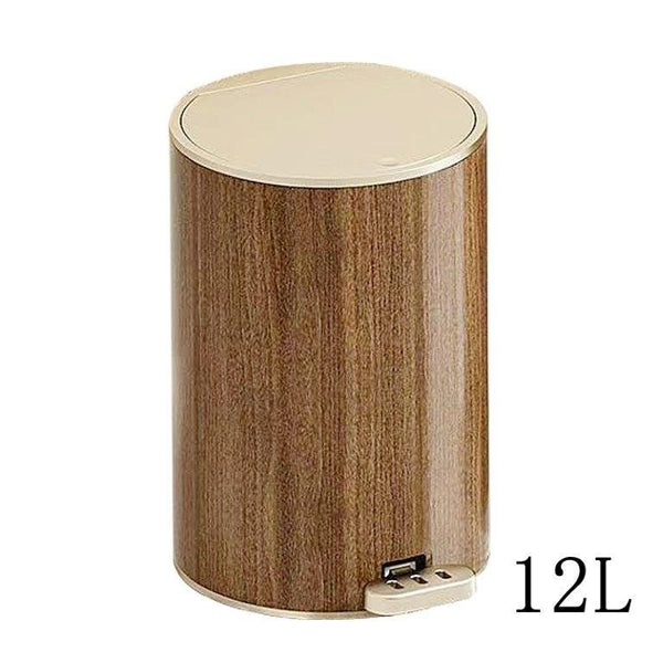 Abstract Print Plastic Pedal Rubbish Bin 21*33 cm
