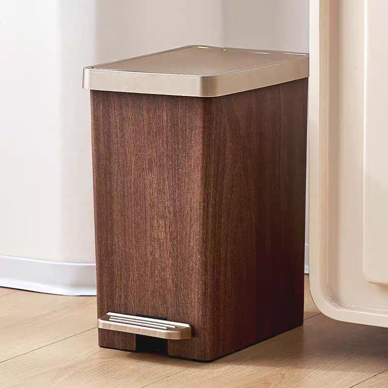 Abstract Print Plastic Pedal Rubbish Bin 28*18*33 cm