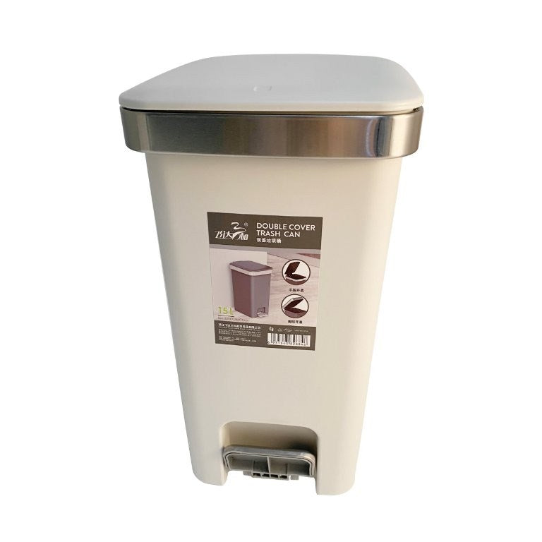 Mix Color Plastic Pedal Rubbish Bin 15 Litre