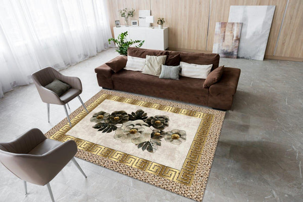 Persian Pattern Modern Style Anti Slip Soft Area Rug Carpet 160*230 cm