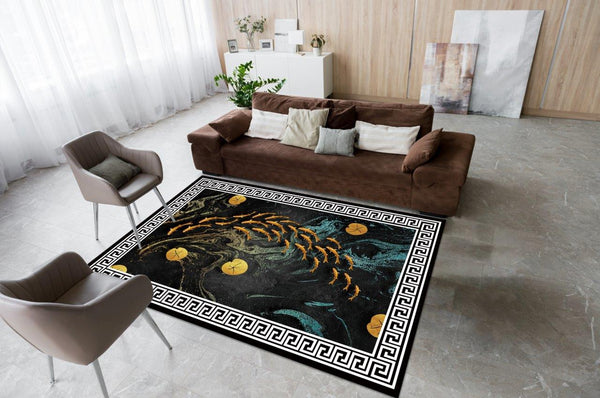 Persian Pattern Modern Style Anti Slip Soft Area Rug Carpet 160*230 cm