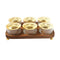 Deco Metal Fruit and Appetizer Jar Set with Wooden Tray 30*20 cm