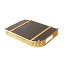 Deco Gold Metal Rectangular Serving Tray Set of 2 Pcs 25*35/40*30 cm