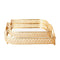 Deco Beige Metal Rectangular Serving Tray Set of 2 Pcs 25*35/40*30 cm