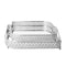 Deco Silver Metal Rectangular Serving Tray Set of 2 Pcs 25*35/40*30 cm