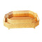 Deco Gold Metal Rectangular Serving Tray Set of 2 Pcs 34*24.50/30*39.5 cm
